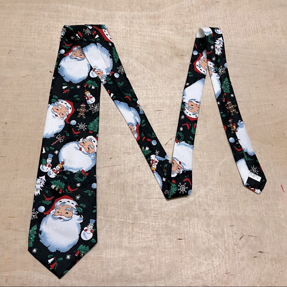 Vintage Special Tie Hallmark Holiday Christmas Santa Snowman